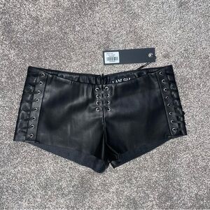 Black Leather Iamgia Ramona Short